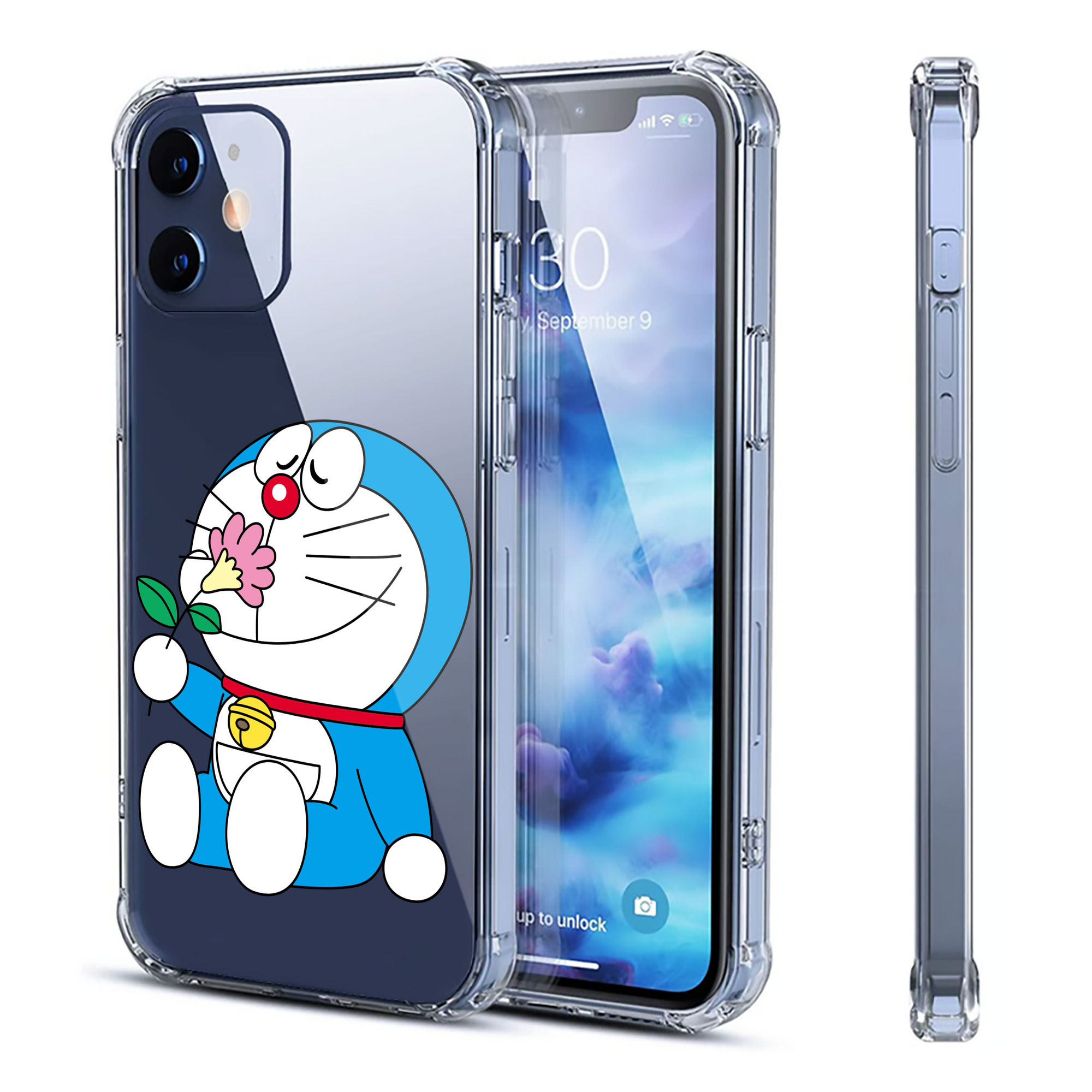 （画像用） ドラえもん Doraemon 【iPhone 12シリーズ対応】透明スマホケース（クリアソフトケース）